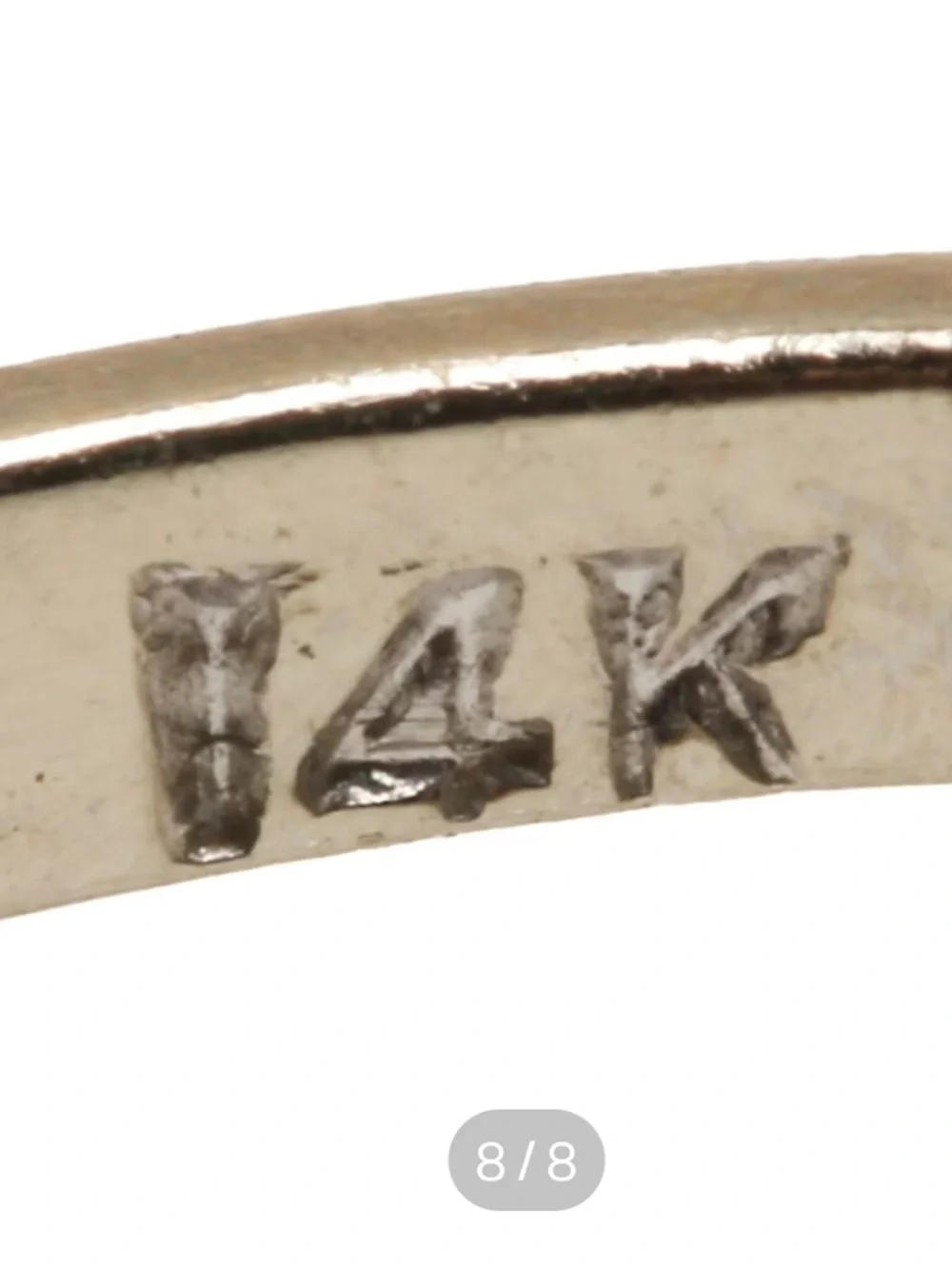 14K White Gold Diamond Ring - Picture 6 of 7